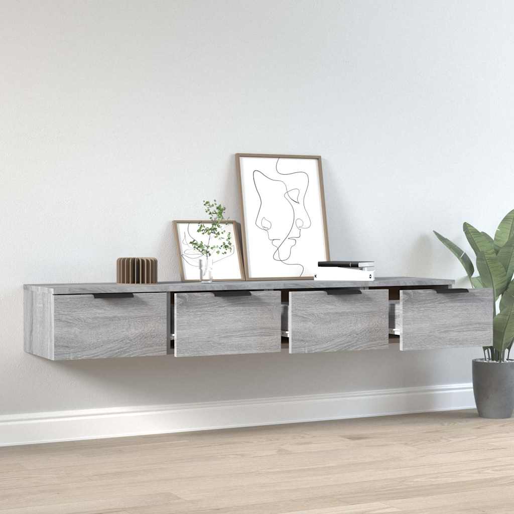 Seinakapid, 2 tk, hall Sonoma tamm, 68x30x20 cm, tehispuit