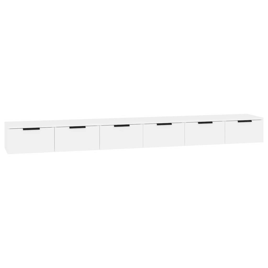 Seinakapid 2 tk, valge, 102x30x20 cm, tehispuit