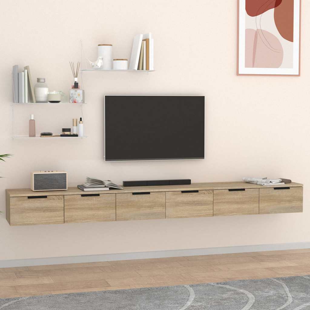 Seinakapp, 2 tk, sonoma tamm, 102x30x20 cm, tehispuit