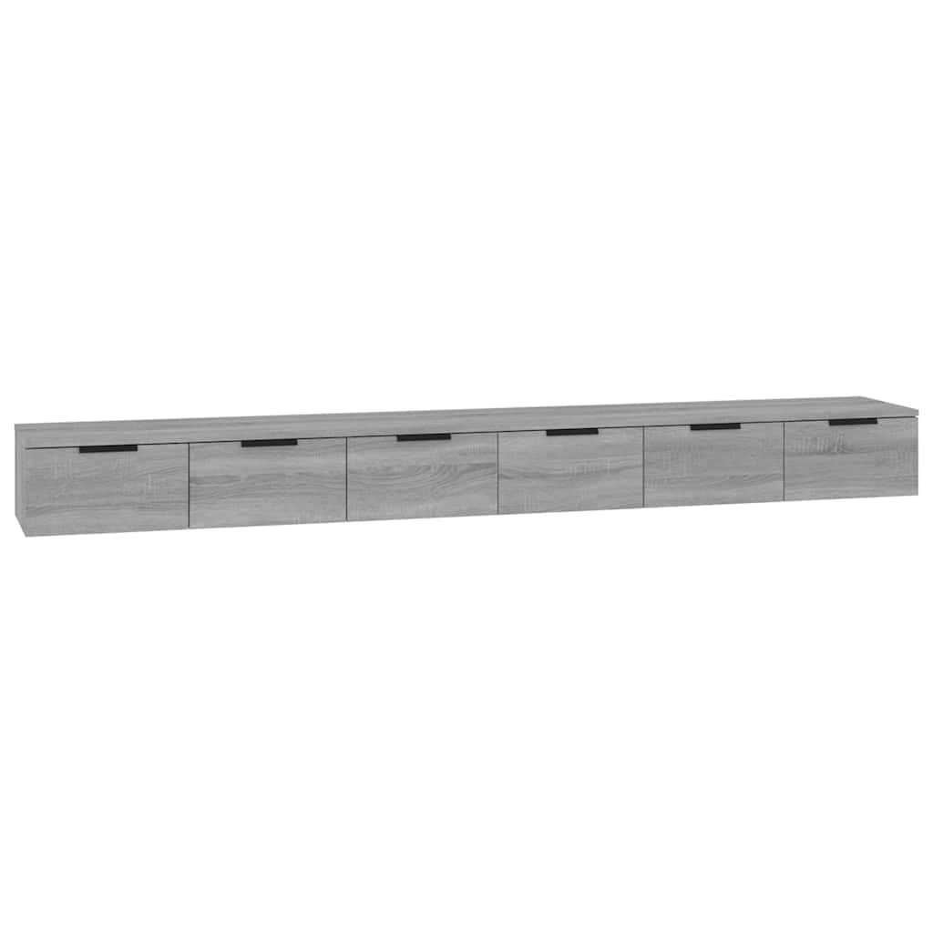 Seinakapid 2 tk, hall Sonoma tamm 102x30x20 cm tehispuit