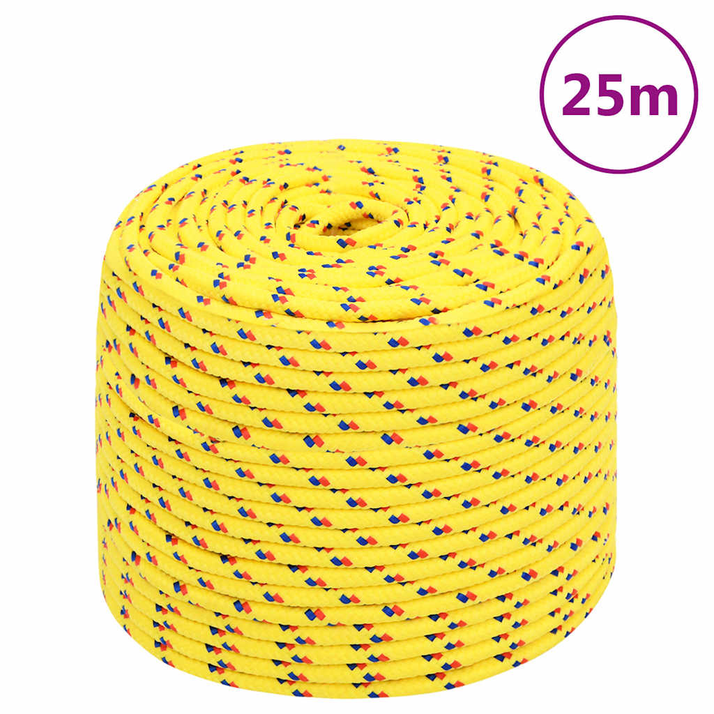 Paadiköis, kollane, 8 mm, 25 m, polüpropüleen
