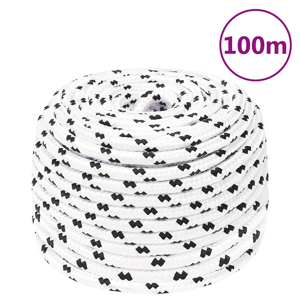 Töököis, valge, 10 mm, 100 m, polüester
