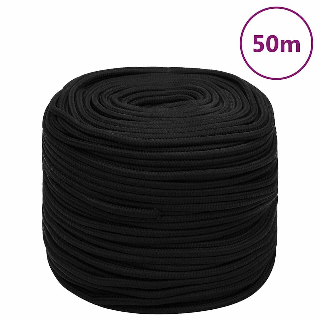 Töököis, must, 10 mm, 50 m, polüester