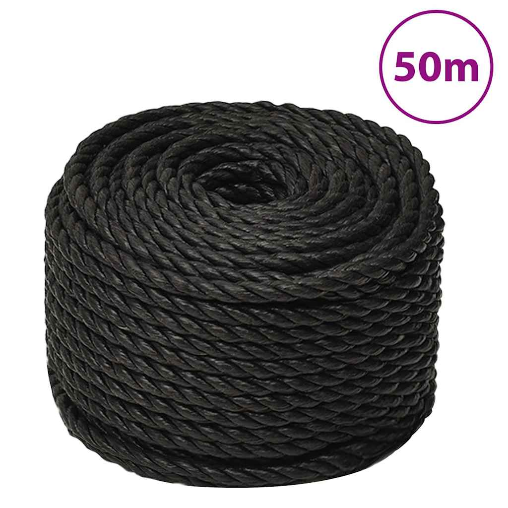 Töököis, must, 10 mm, 50 m, polüpropüleen
