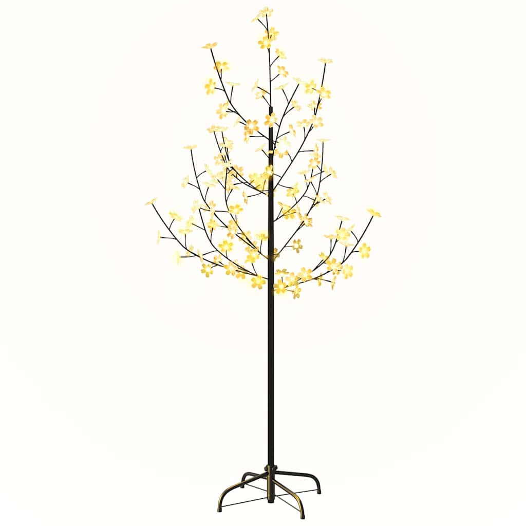 Kirsiõitega LED-puu, soe valge, 84 LEDi, 120 cm