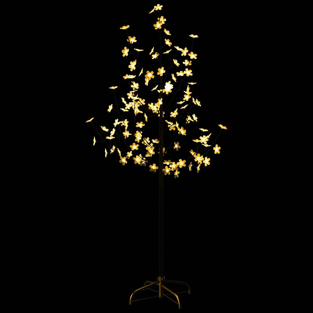 Kirsiõitega LED-puu, soe valge, 84 LEDi, 120 cm