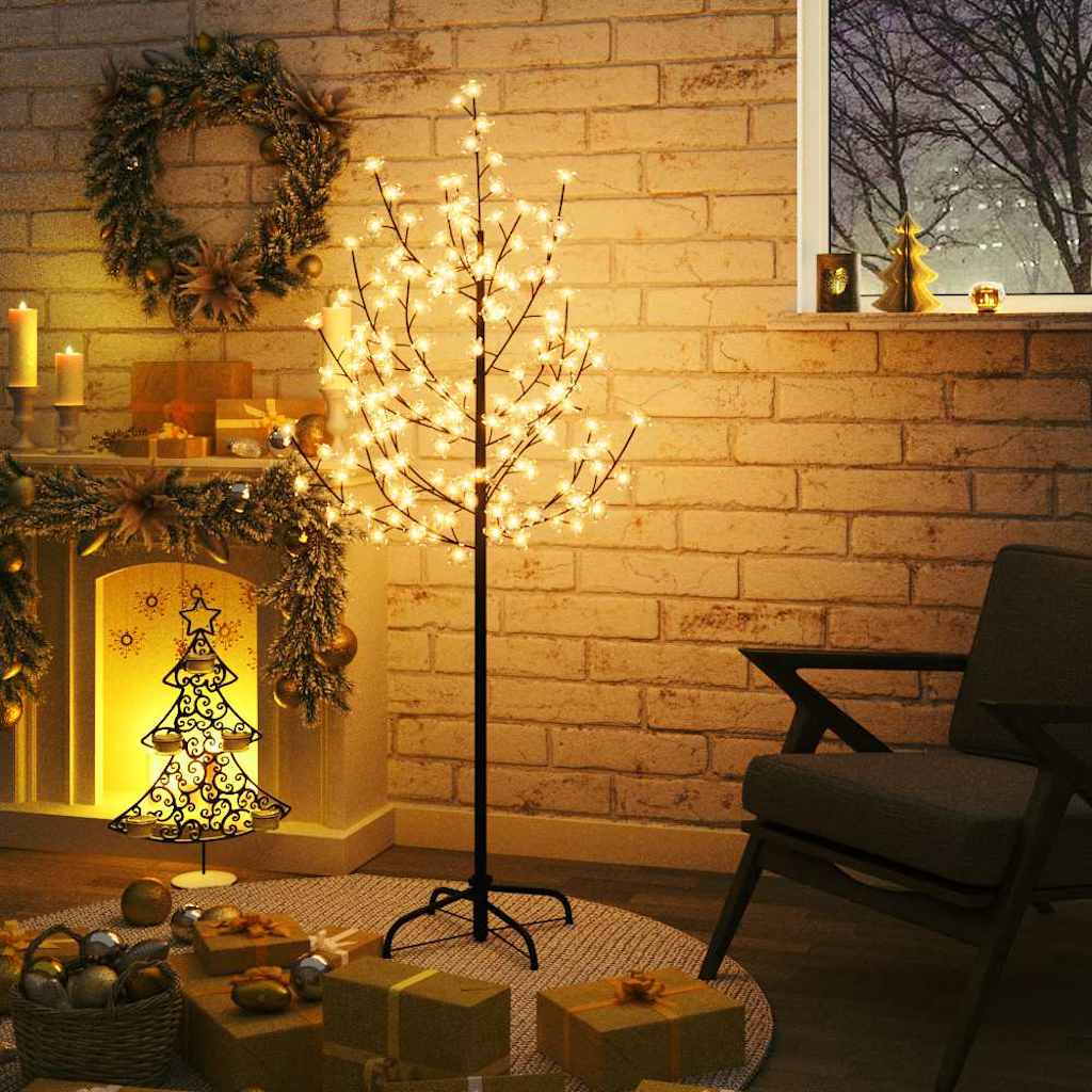 Kirsiõitega LED-puu, soe valge, 120 LEDi, 150 cm