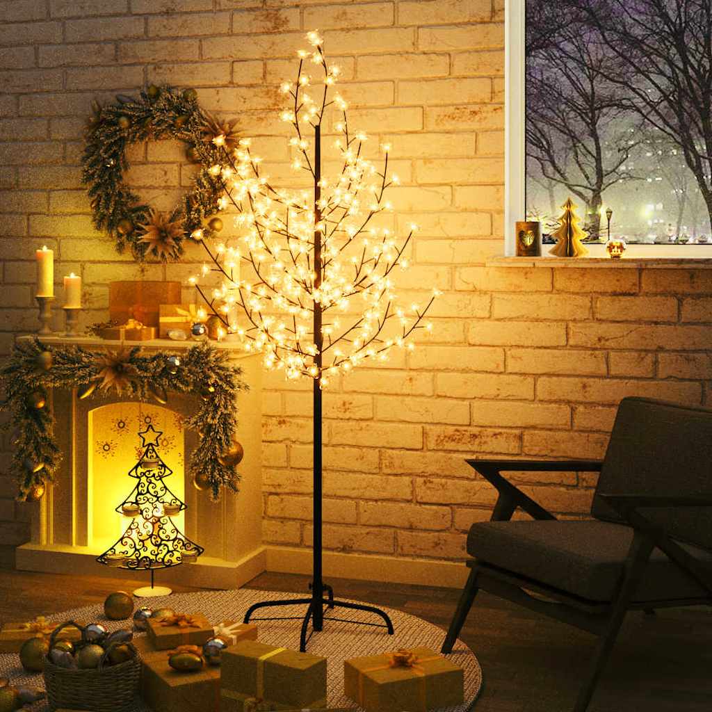 Kirsiõitega LED-puu, soe valge, 200 LEDi, 180 cm
