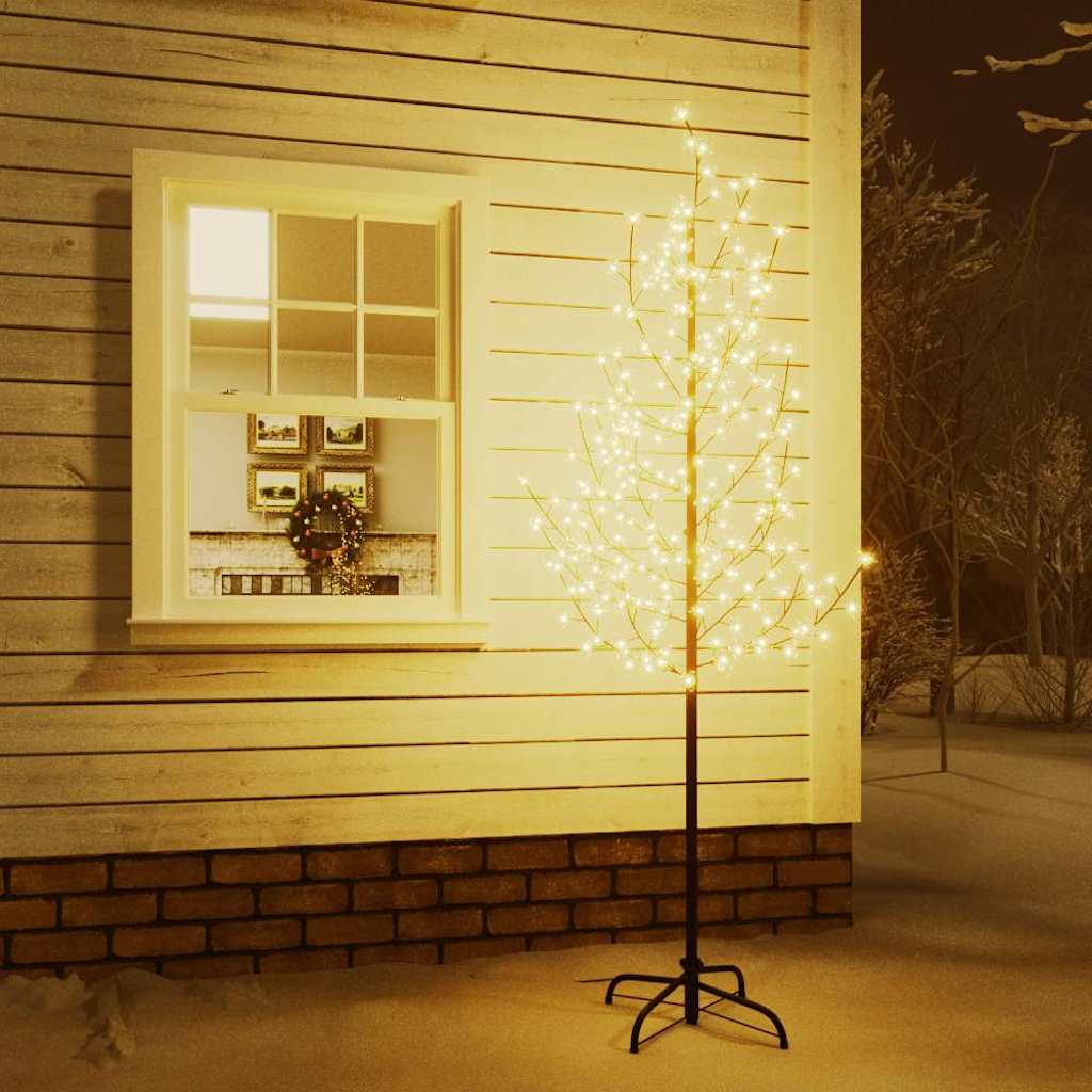 Kirsiõitega LED-puu, soe valge, 220 LEDi, 220 cm