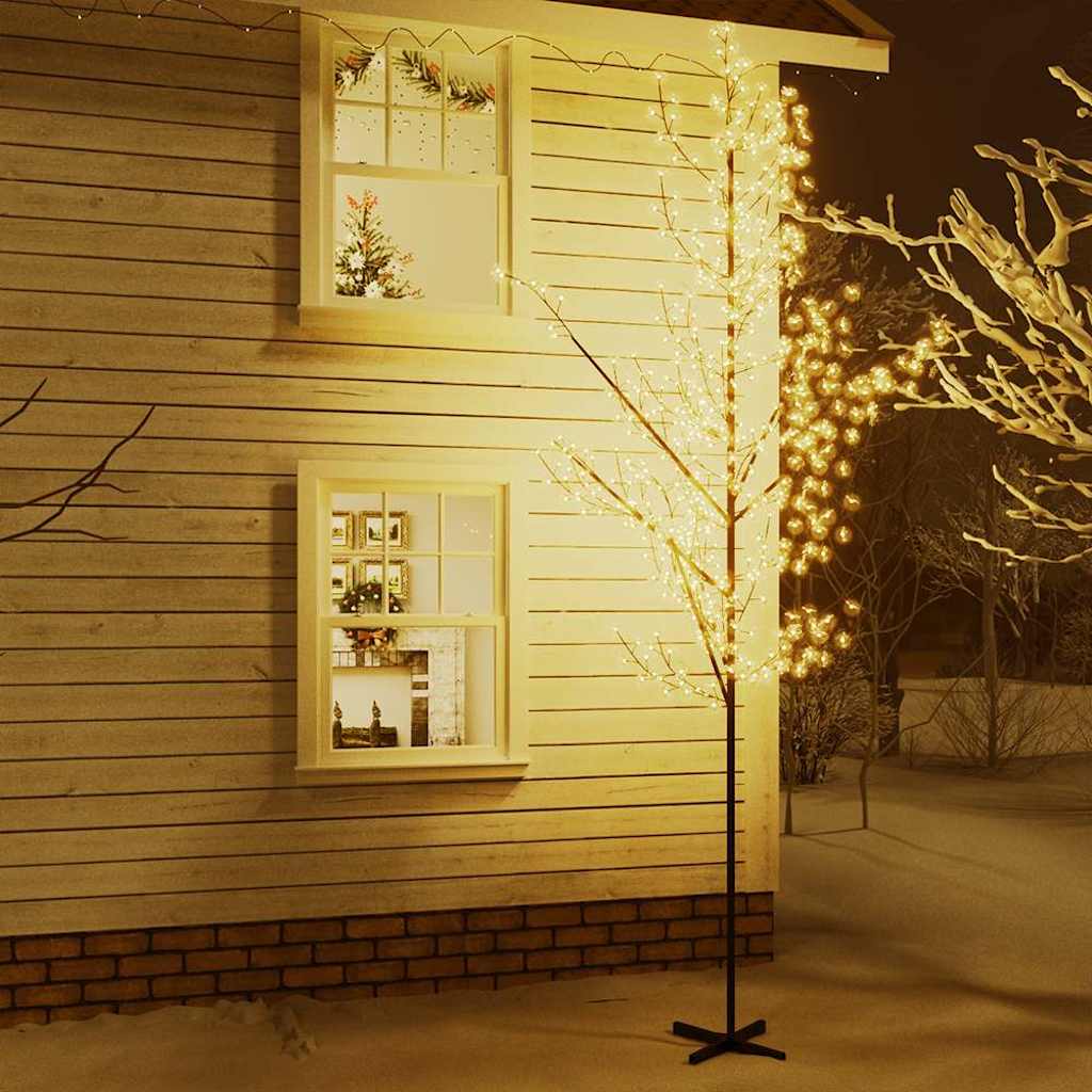 Kirsiõitega LED-puu, soe valge, 672 LEDi, 400 cm