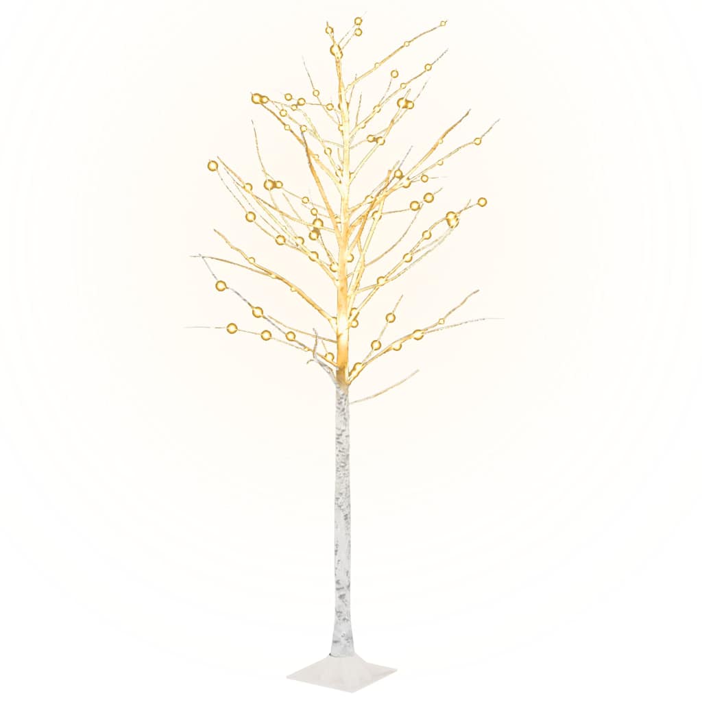 LED kasepuu soe valge 128 LEDi 220 cm