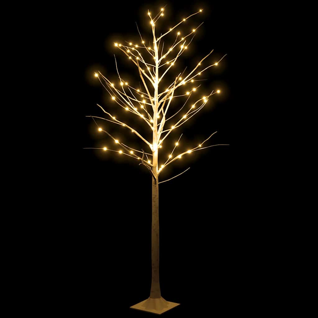 LED kasepuu soe valge 128 LEDi 220 cm