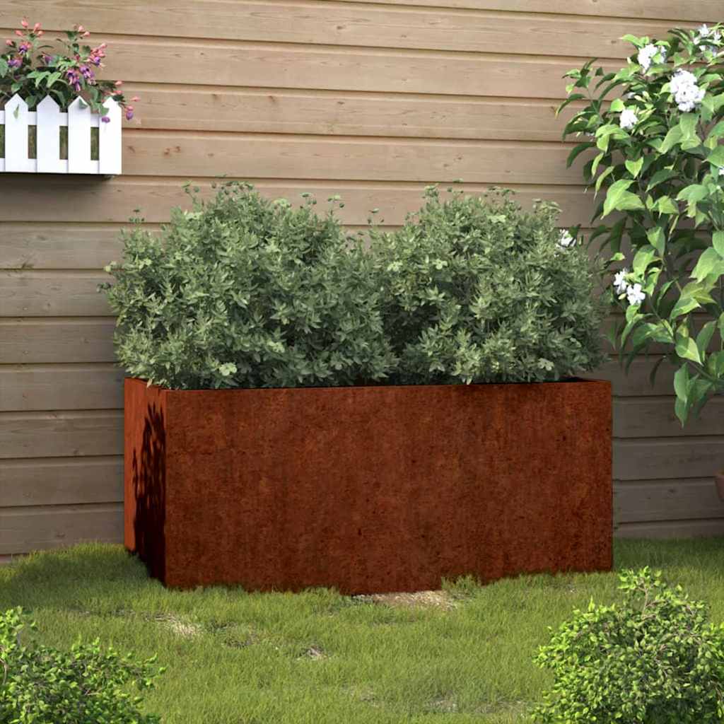 Taimekast, 62x30x29 cm, Corten teras
