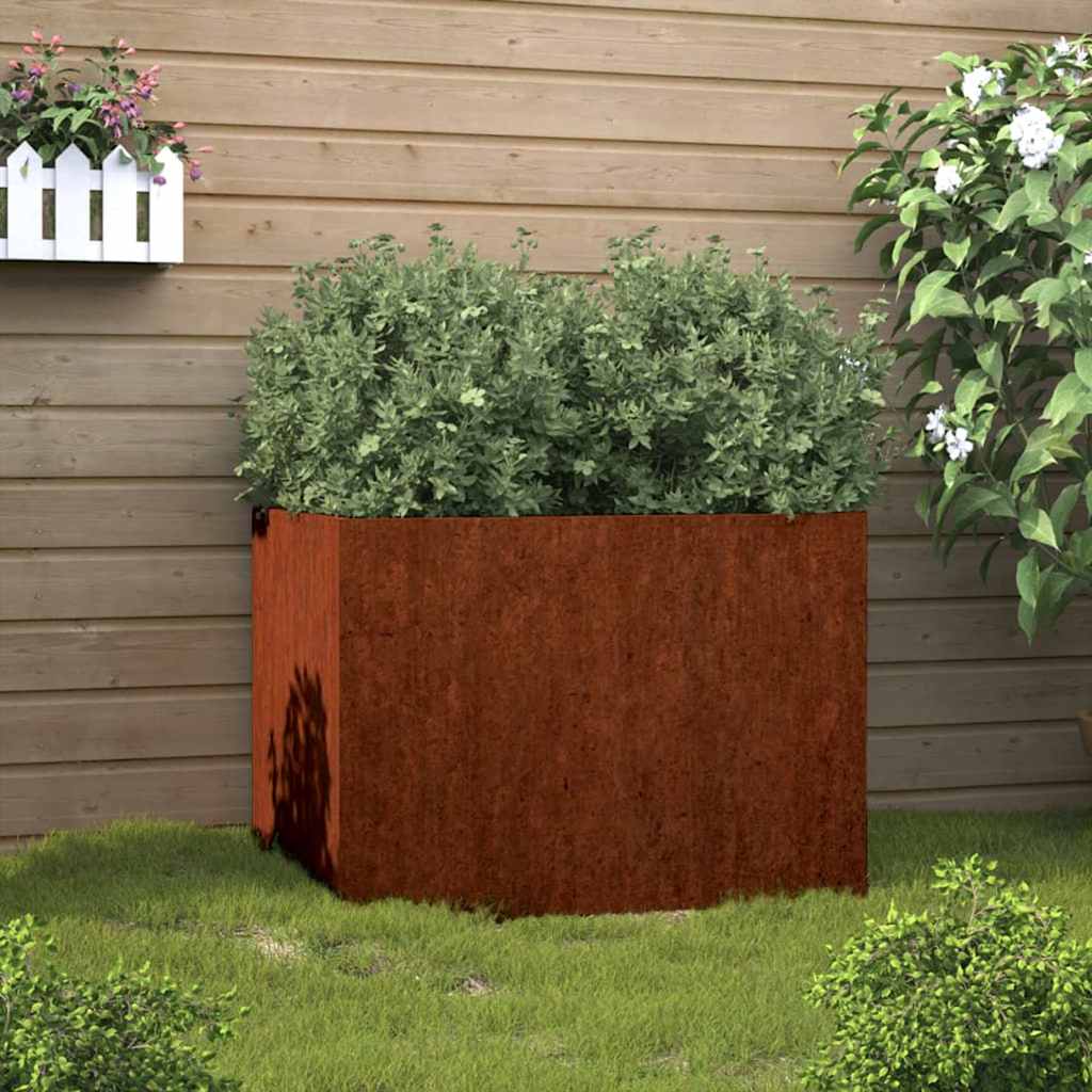 Taimekast, 62x47x46 cm, Corten teras