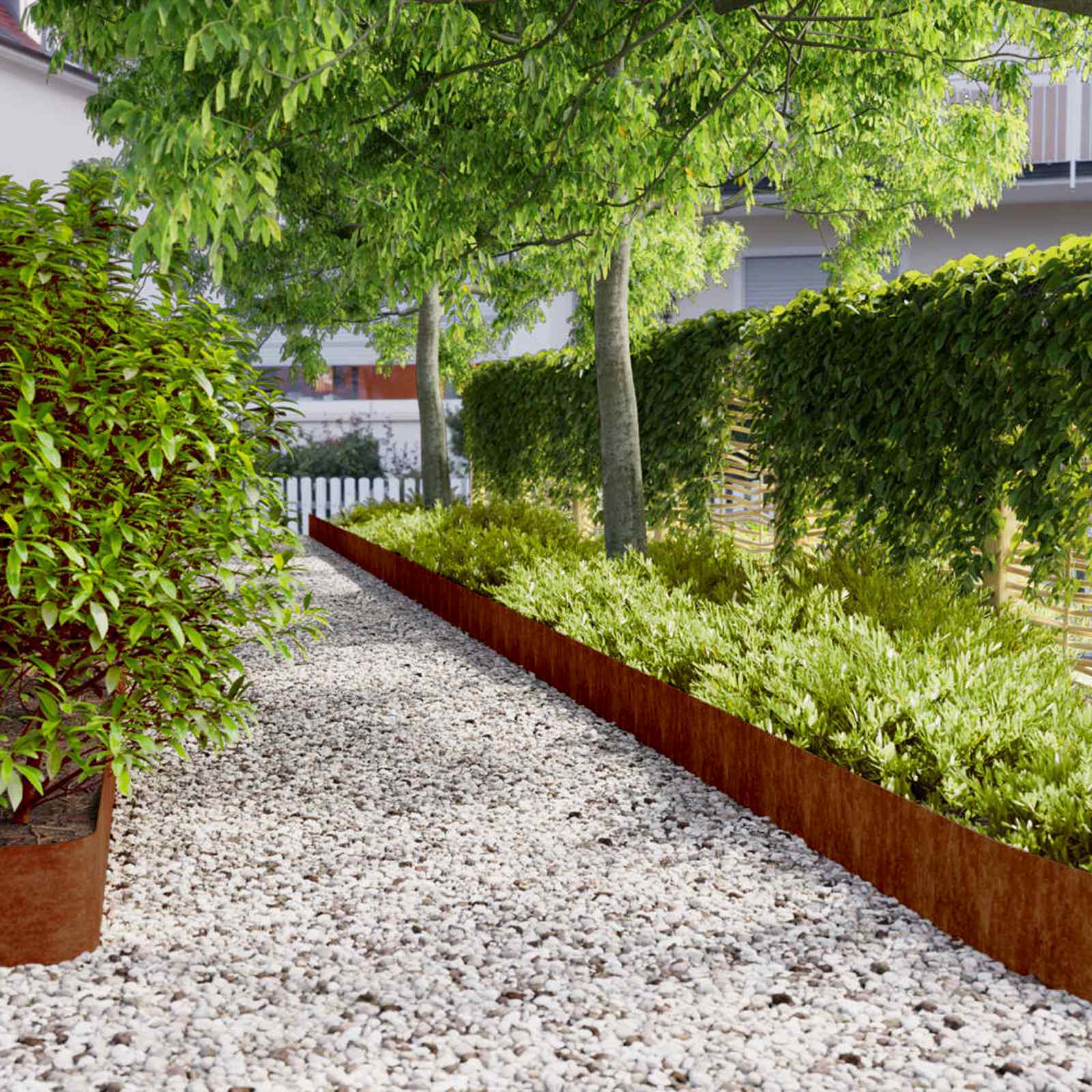 Murupiirded 10 tk, 20x103 cm, painduv Corten teras