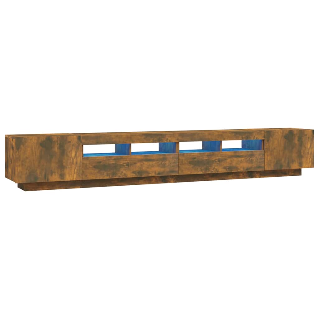 3-osaline telerikapikomplekt, LED, suitsutatud tamm, tehispuit