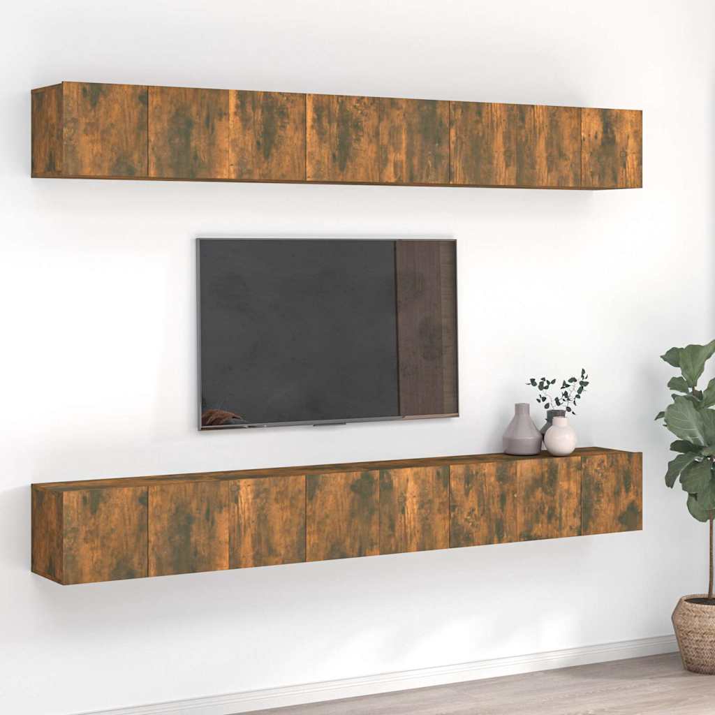 Telerikapid 8 tk, suitsutatud tamm, 60 x 30 x 30 cm, tehispuit