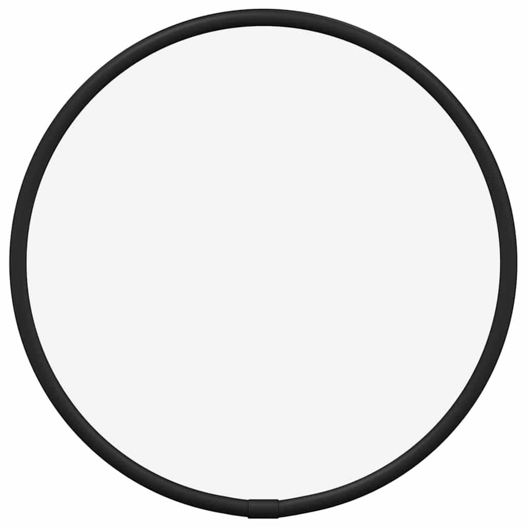 Seinapeegel, must, Ø 20 cm, ümmargune