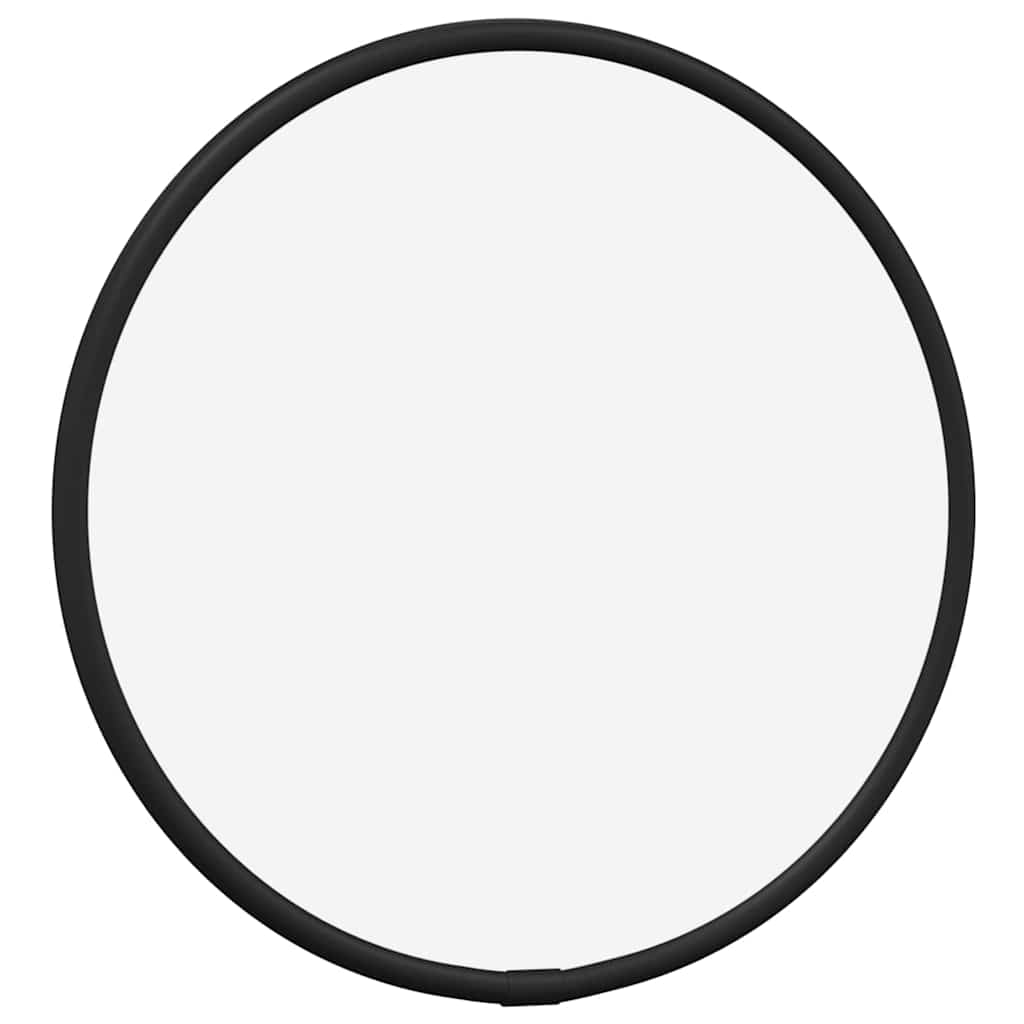 Seinapeegel, must, Ø 20 cm, ümmargune