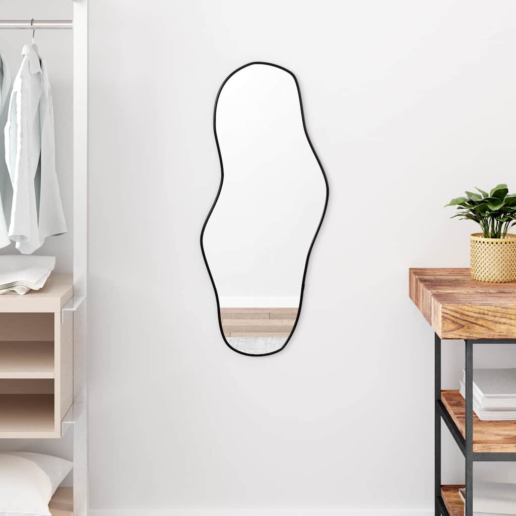 Seinapeegel, must, 80 x 35 cm