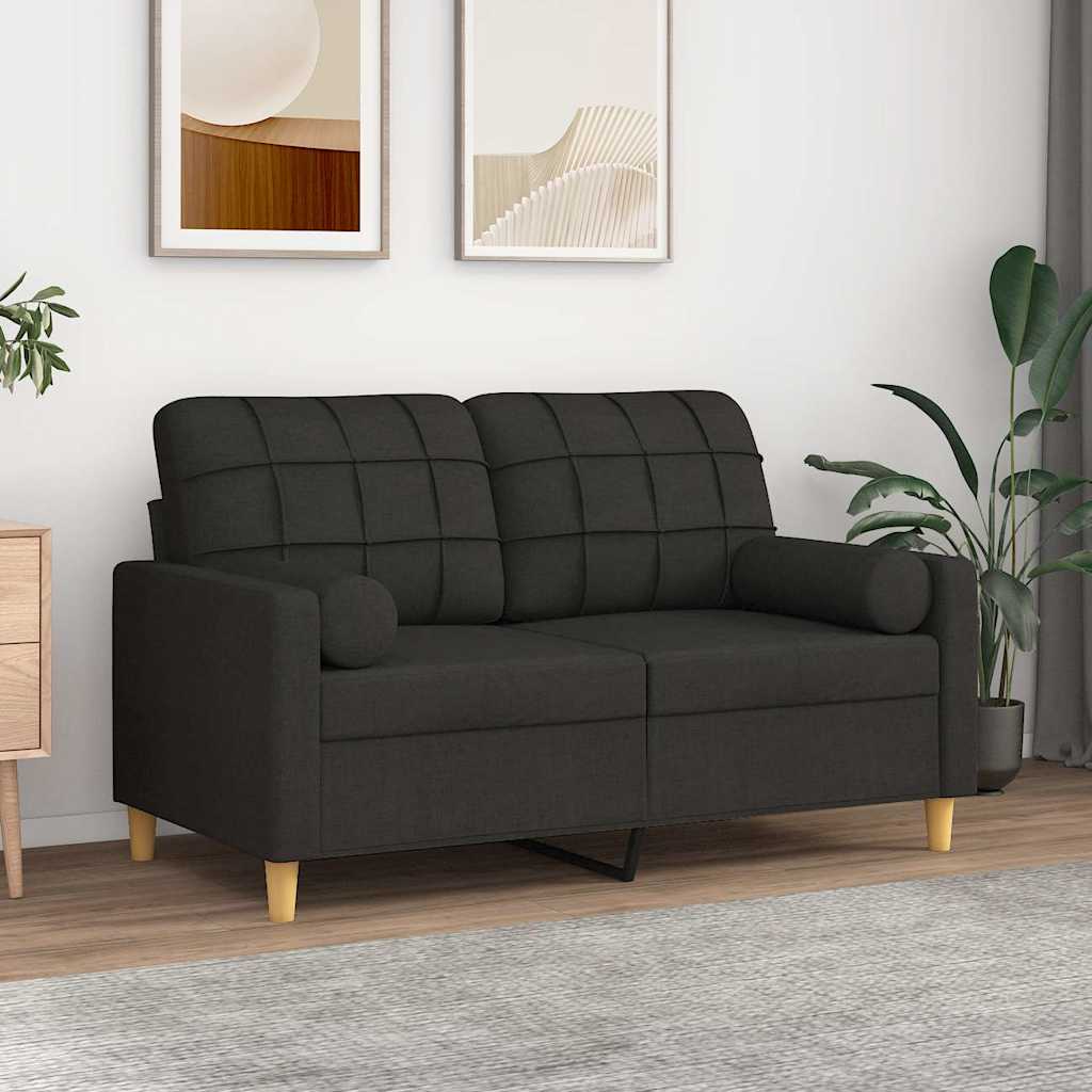 Dekoratiivpadjad 2 tk, must, Ø15 x 50 cm, kangas