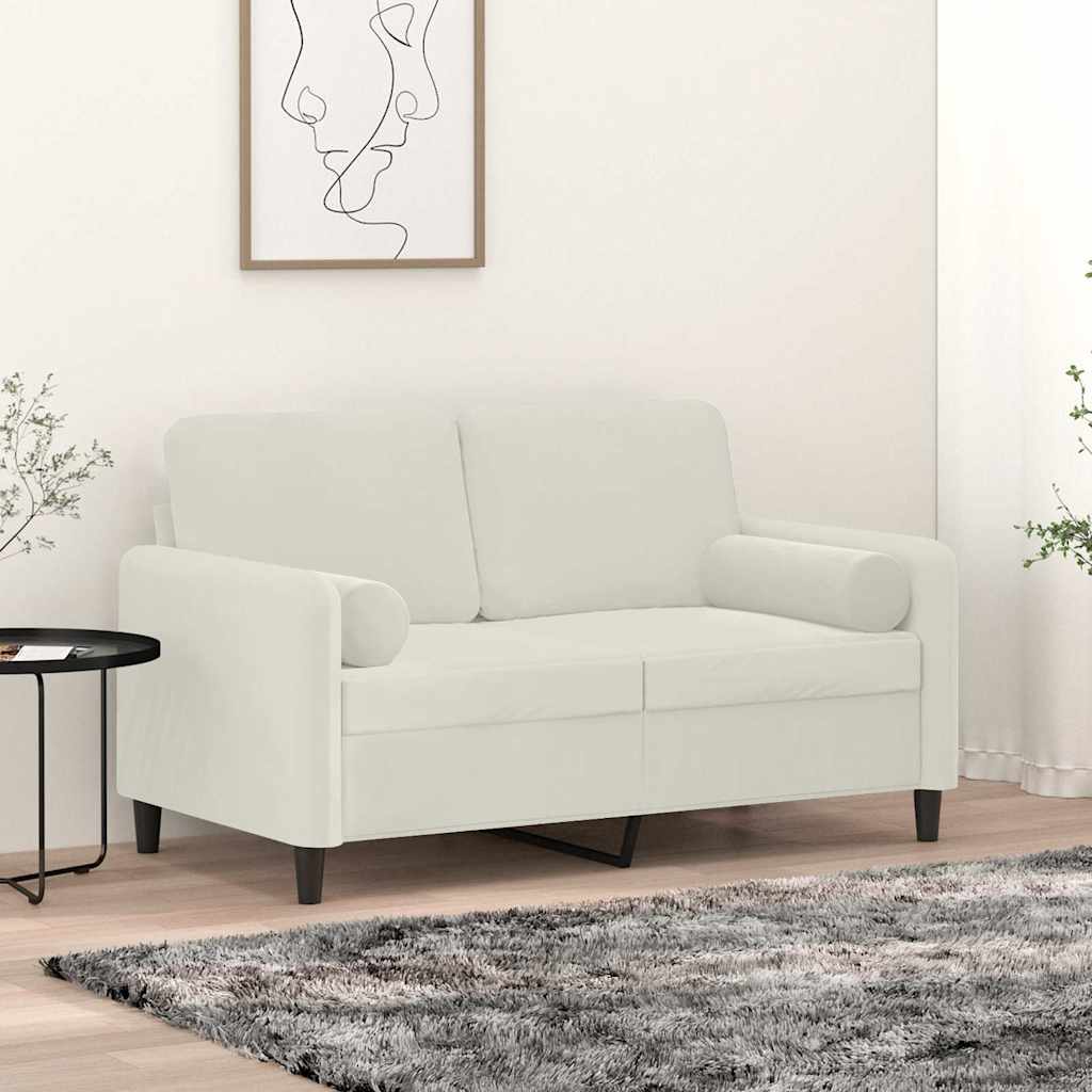 Dekoratiivpadjad 2 tk, kreemjas, Ø15 x 50 cm, samet