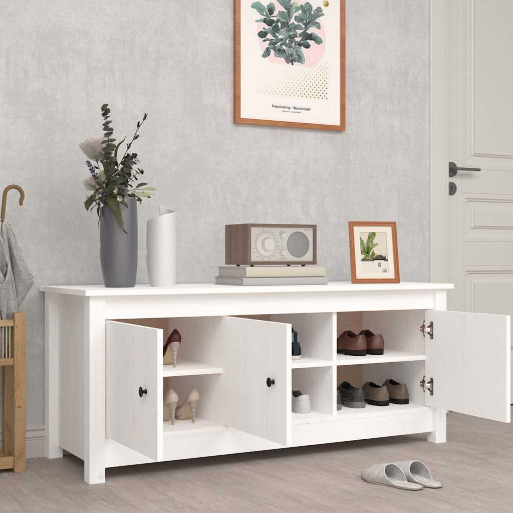 Kingakapp, valge, 110 x 38 x 45,5 cm, männipuit