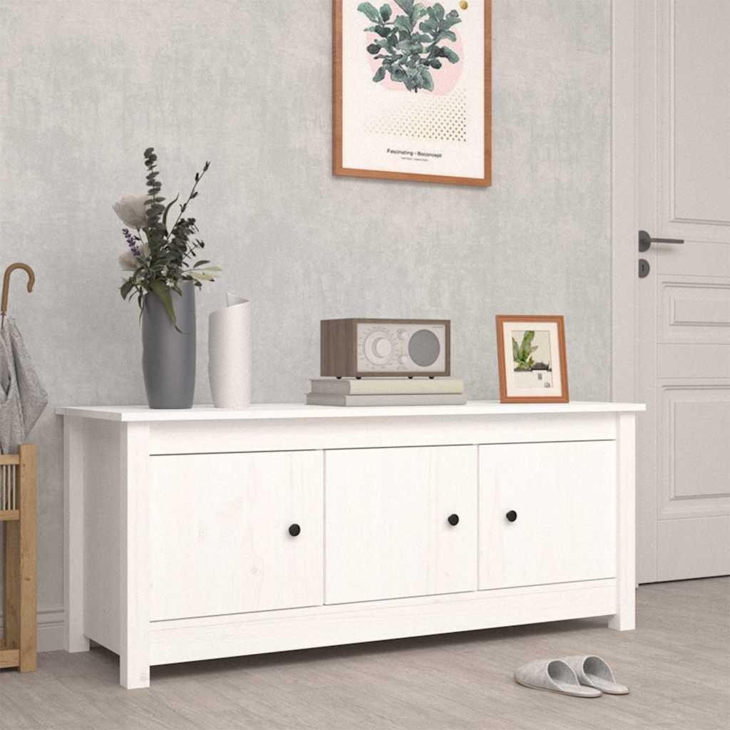 Kingakapp, valge, 110 x 38 x 45,5 cm, männipuit