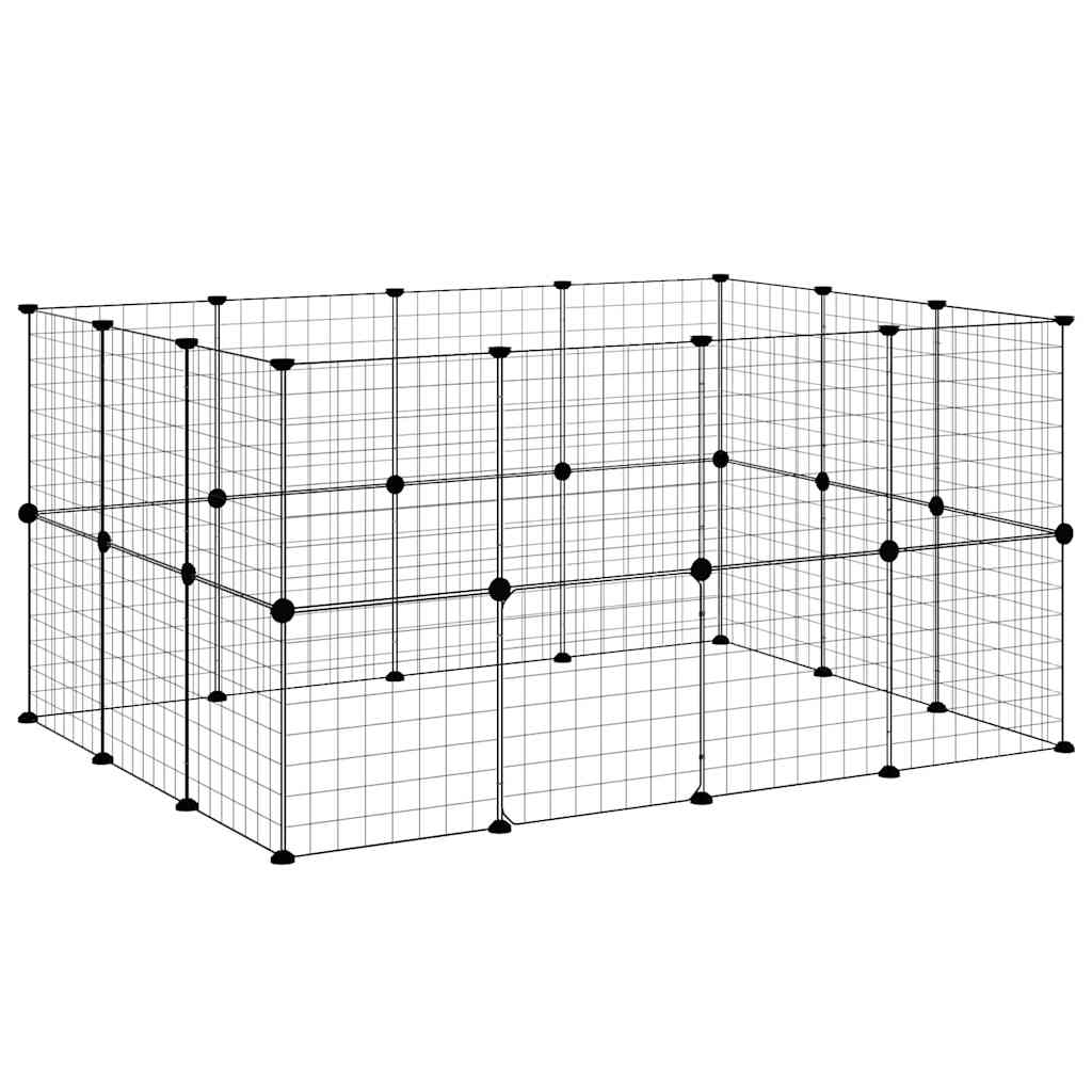 28-paneeliga lemmiklooma aedik uksega, must, 140 x 105 x 70 cm, teras