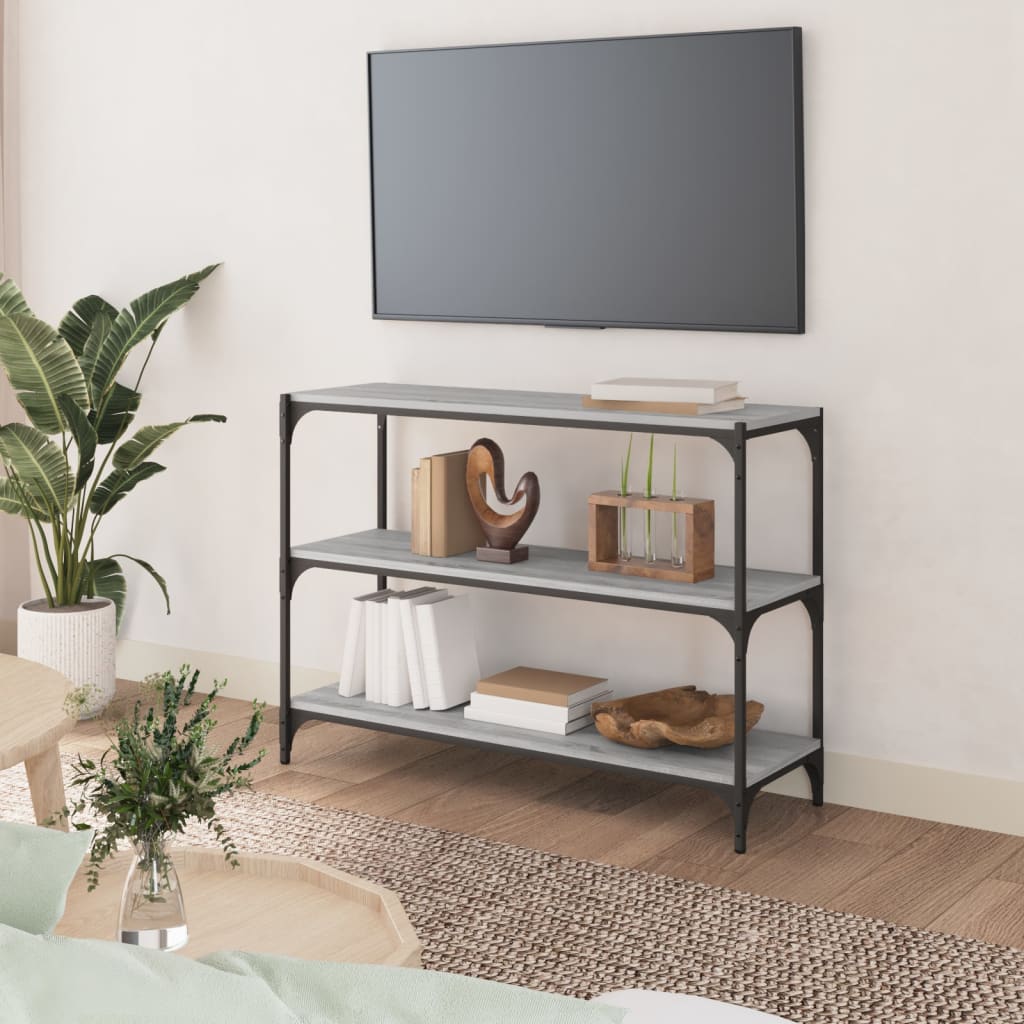 Raamatukapp, hall Sonoma, 100x33x70,5 cm, tehispuit ja teras