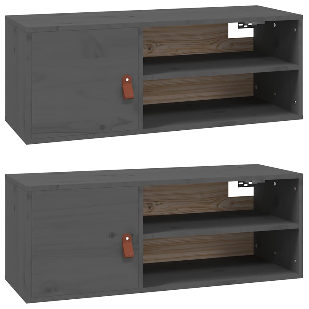 Seinakapid, 2 tk, hall, 80x30x30 cm, männipuit