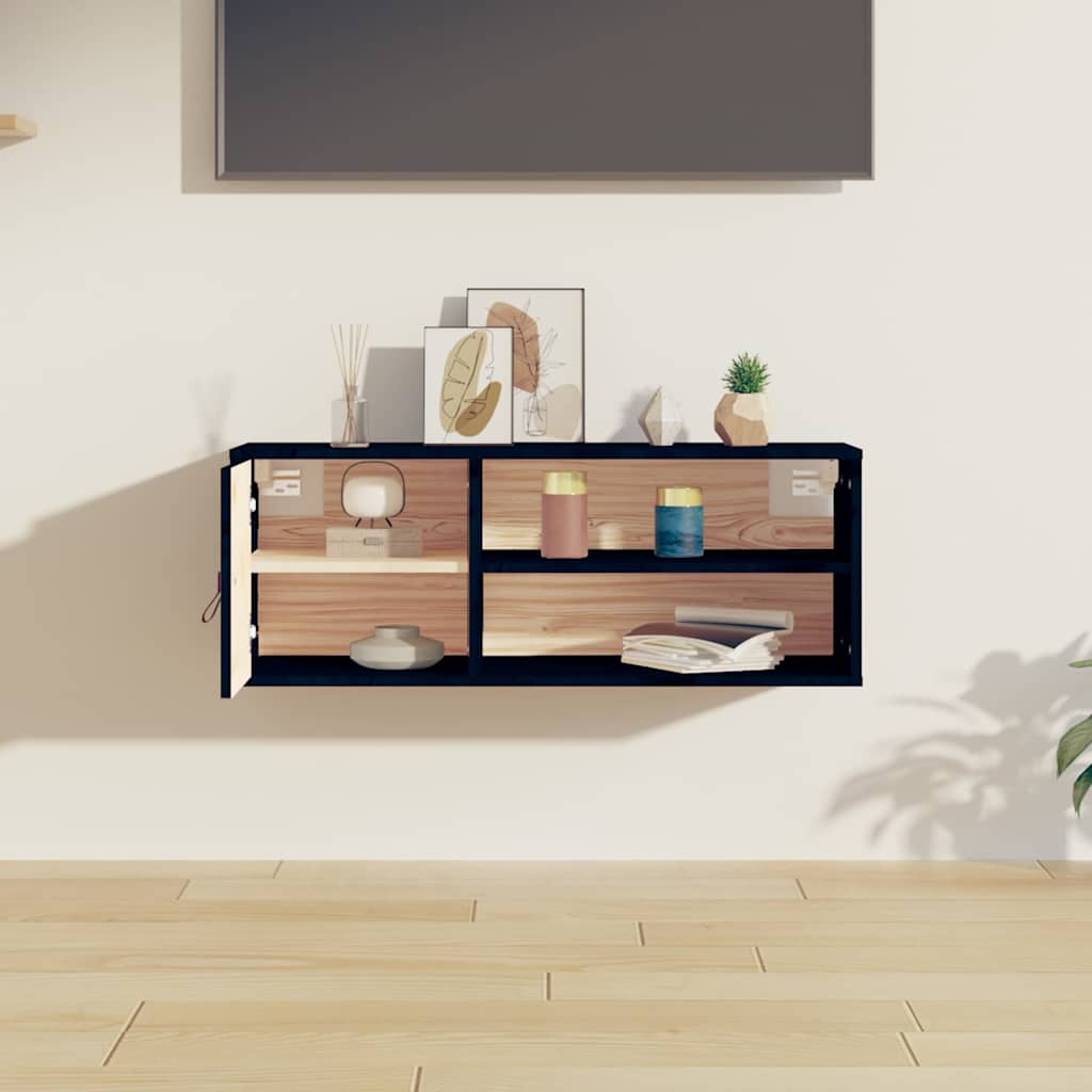 Seinakapp, must, 80 x 30 x 30 cm, männipuit