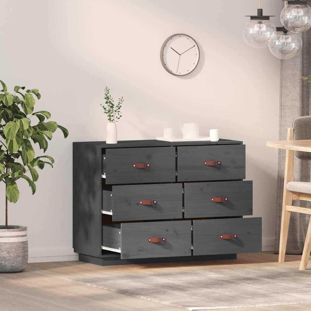 Puhvetkapp, hall, 100x40x75 cm, täismännipuit