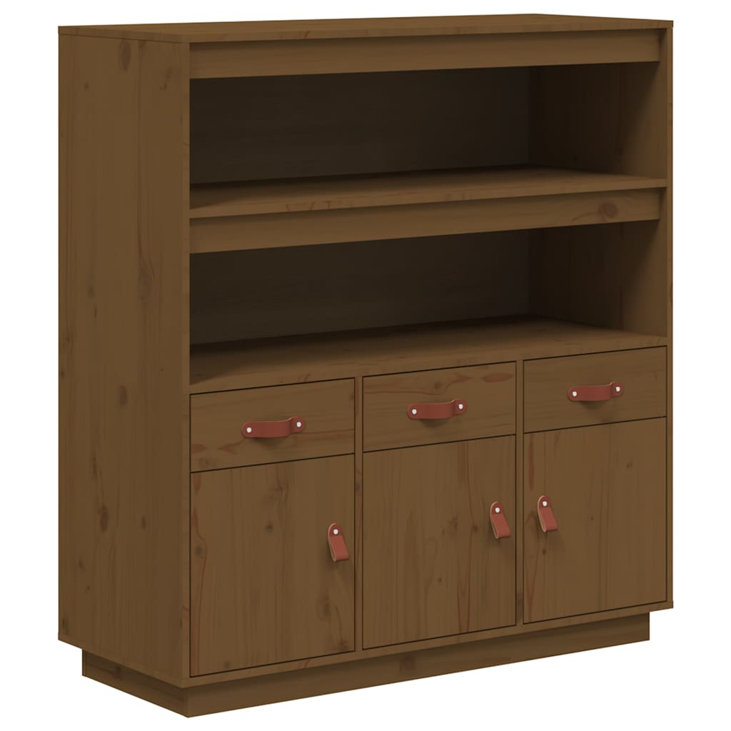 Kõrge kapp, meepruun, 100x40x108,5 cm, männipuit