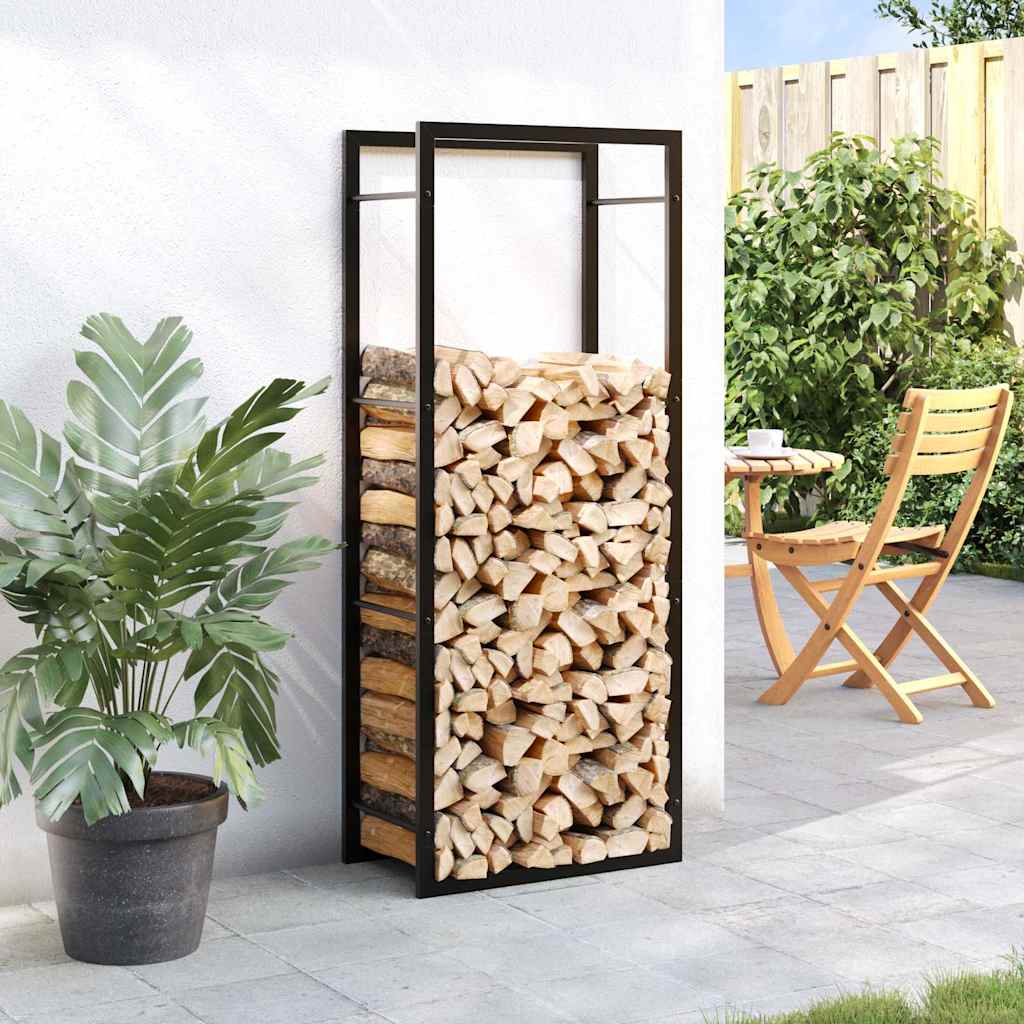 Küttepuude rest, mattmust, 50x28x132 cm, teras