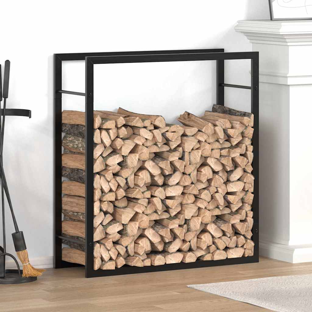Küttepuude rest, mattmust, 80x28x86 cm, teras