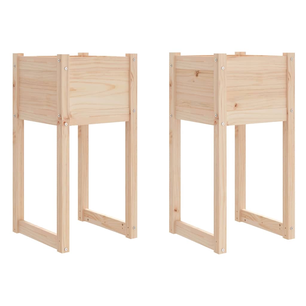 Taimekastid, 2 tk, 40x40x81 cm, toekas männipuit