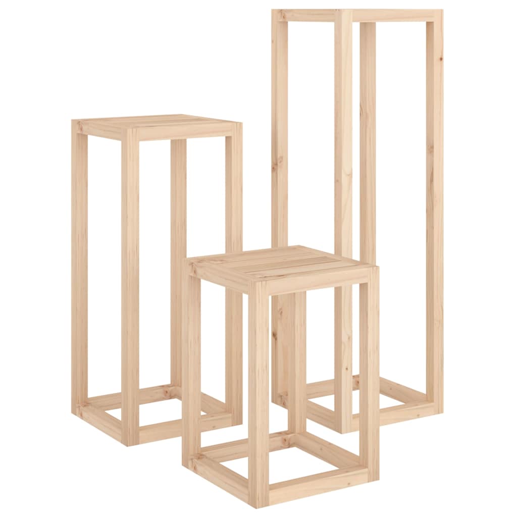 3-osaline taimealuse komplekt, männipuit