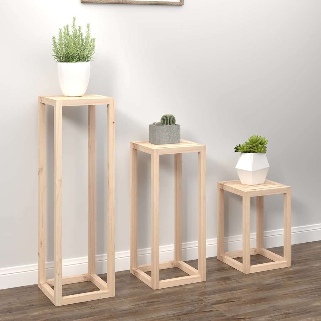 3-osaline taimealuse komplekt, männipuit