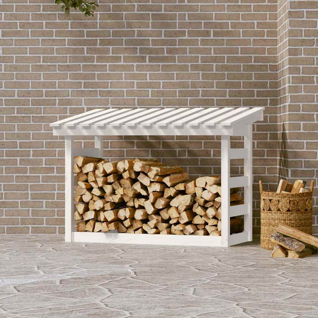 Küttepuude rest, valge, 108x64,5x78 cm, männipuit
