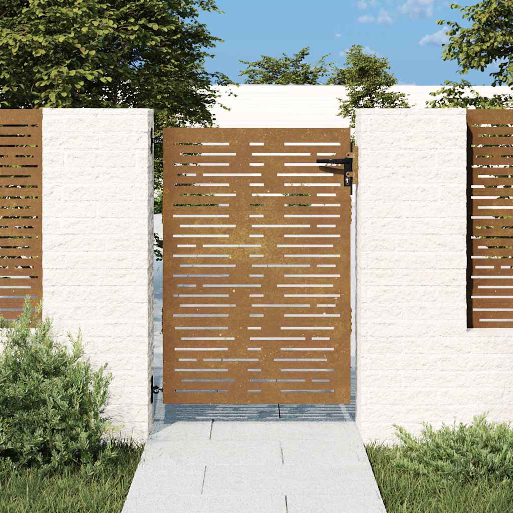 Aiavärav 85 x 125 cm corten terasest kandiline disain