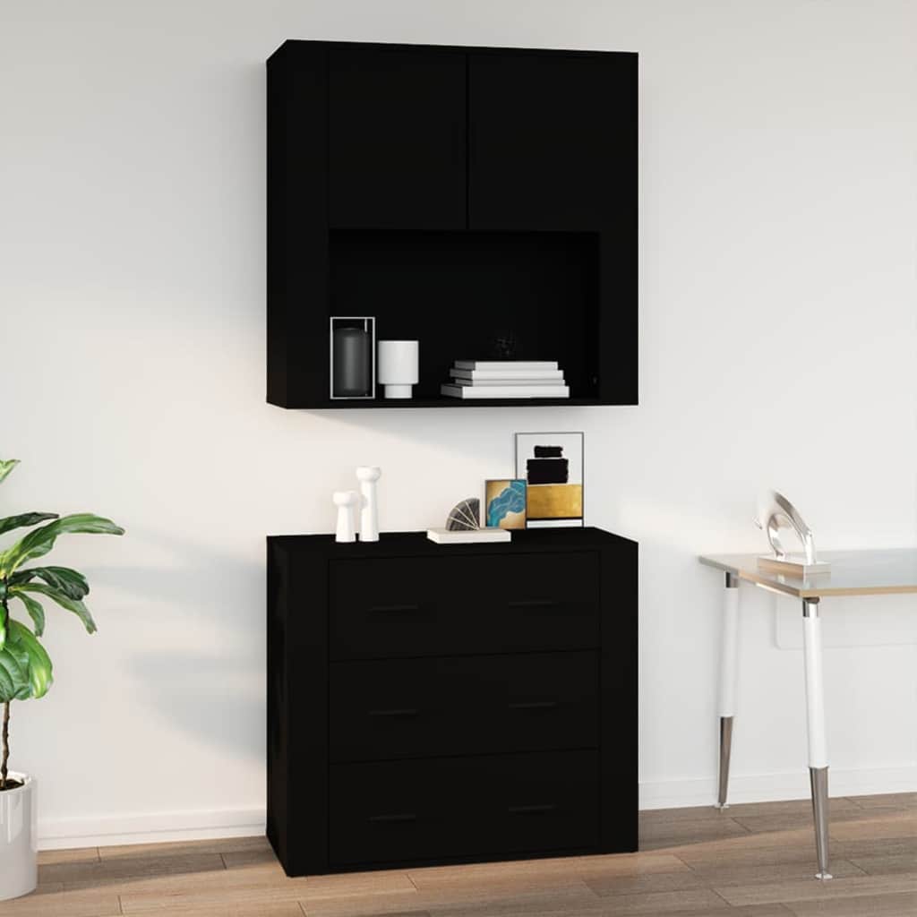 Seinakapp, must, 80 x 33 x 80 cm, tehispuit