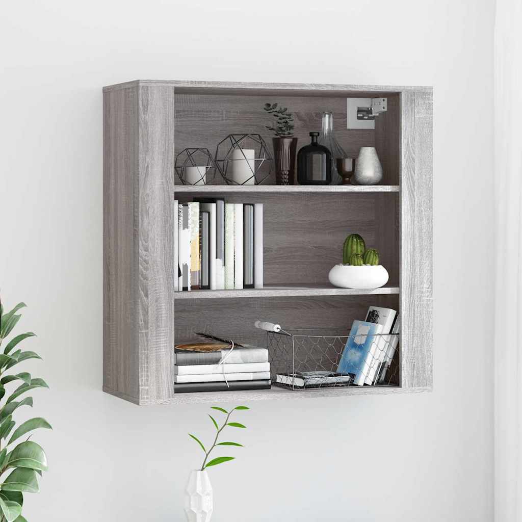 Seinakapp, hall Sonoma tamm, 80x33x80 cm, tehispuit