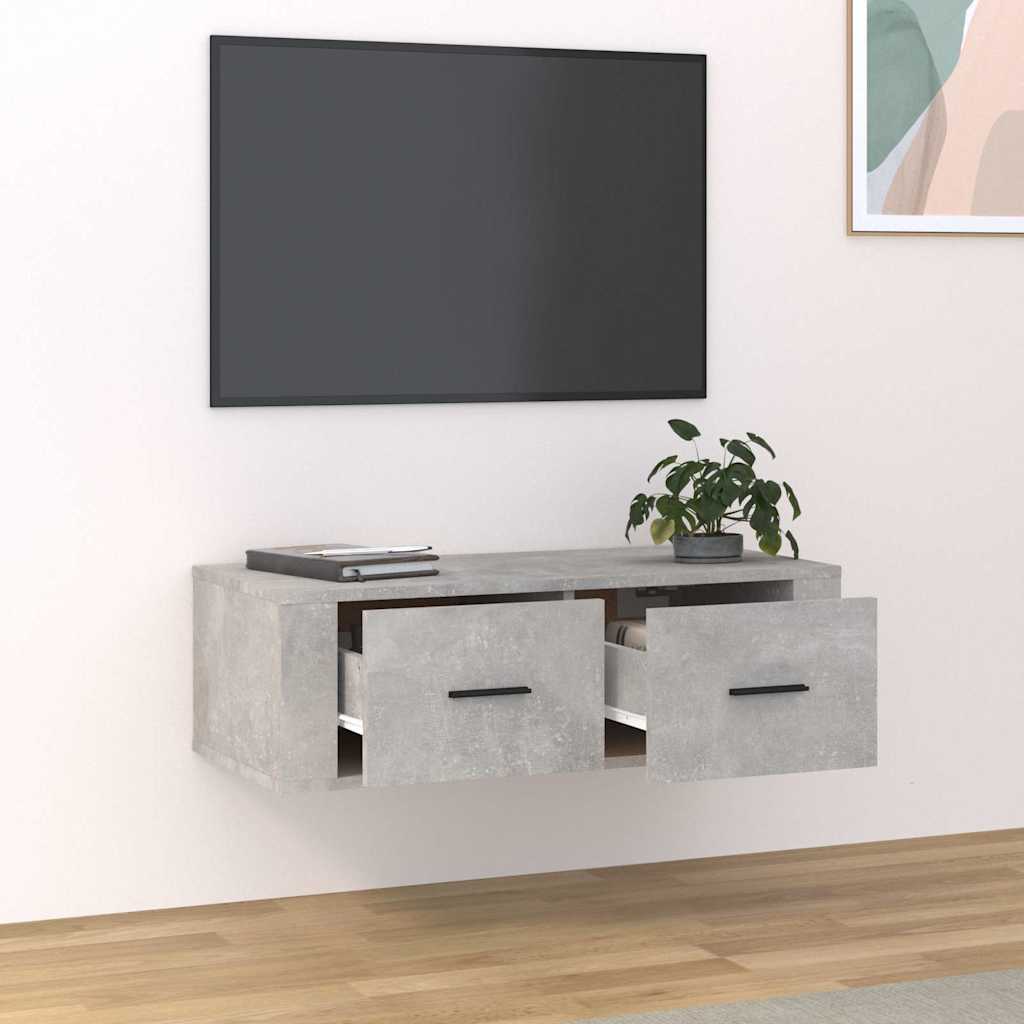Seina telerikapp, betoonhall, 80x36x25 cm, tehispuit