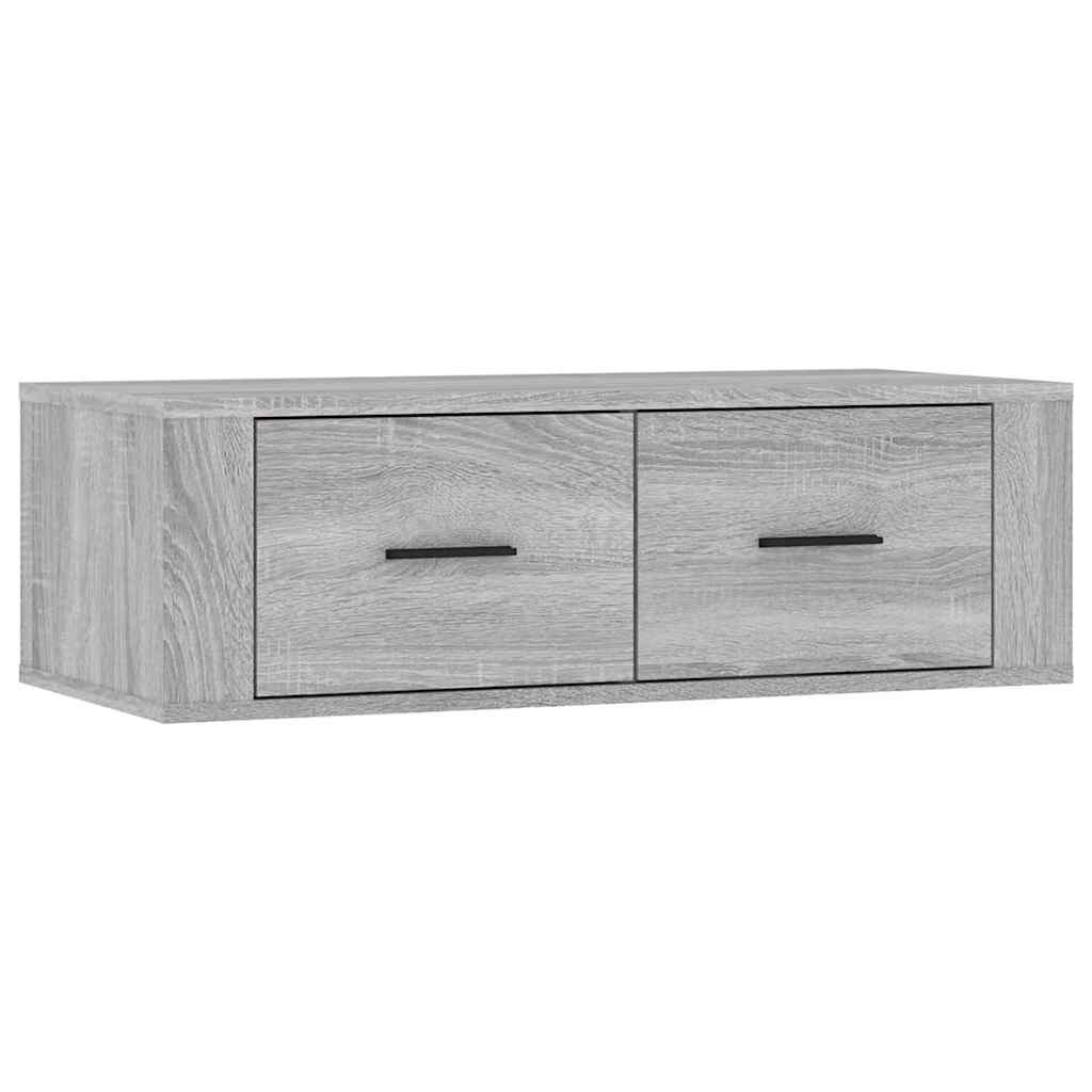 Seina telerikapp, hall Sonoma tamm, 80 x 36 x 25 cm, tehispuit