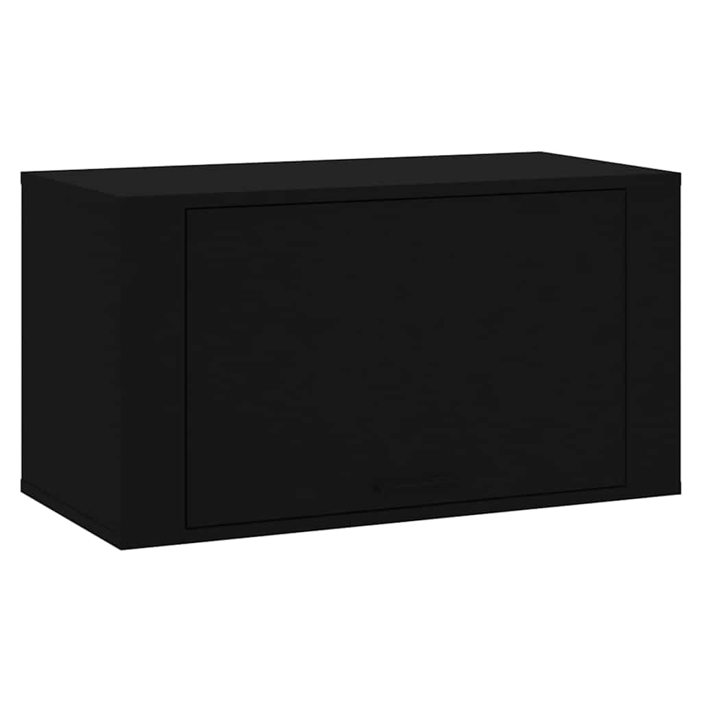 Seinale kinnitatav kingakapp, must, 70 x 35 x 38 cm, tehispuit
