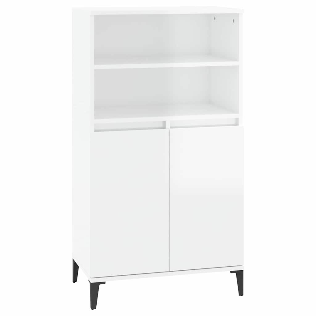 Kõrgushein Kõrgläikega valge 60 x 36 x 110 cm Tehispuit