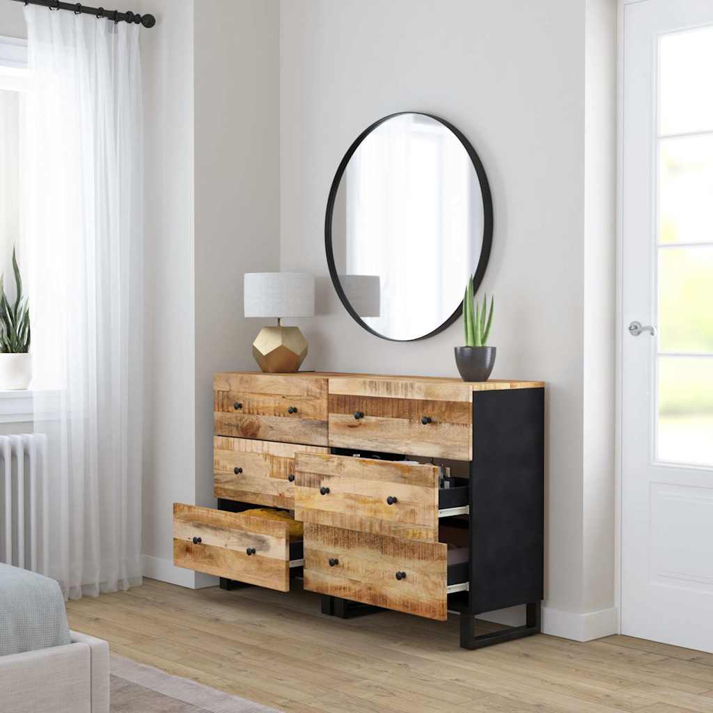 Puhvetkapid 2 tk, 60 x 33 x 75 cm, töötlemata mangopuit