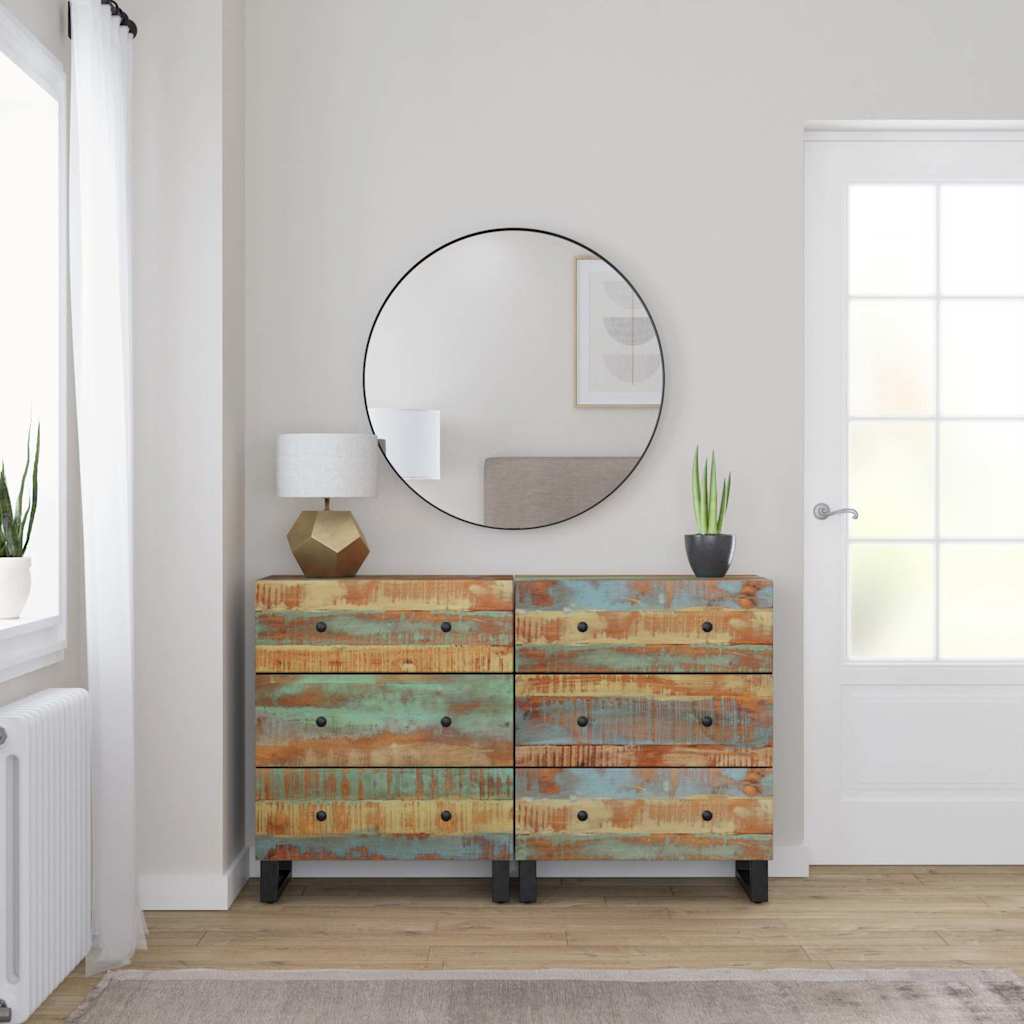 Puhvetkapid, 2 tk, 60 x 33 x 75 cm, taastatud puit