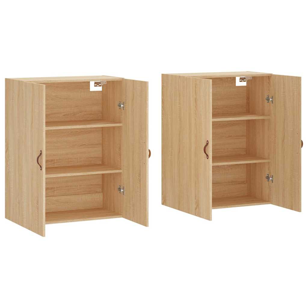 Seinakapid 2 tk, Sonoma tamm, 69,5 x 34 x 90 cm